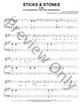 Sticks and Stones piano sheet music cover